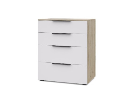 Комод 800 Х88 Харди, Дуб серый/Белый 